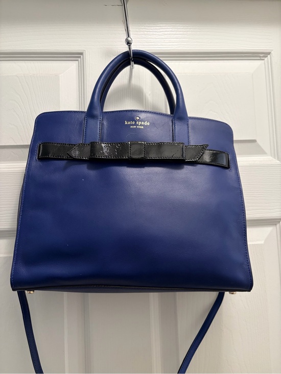 kate spade Handbags - Kate Spade New York Rosa Mount Ivy Beau Bow Leather Satchel Crossbody – Cobalt